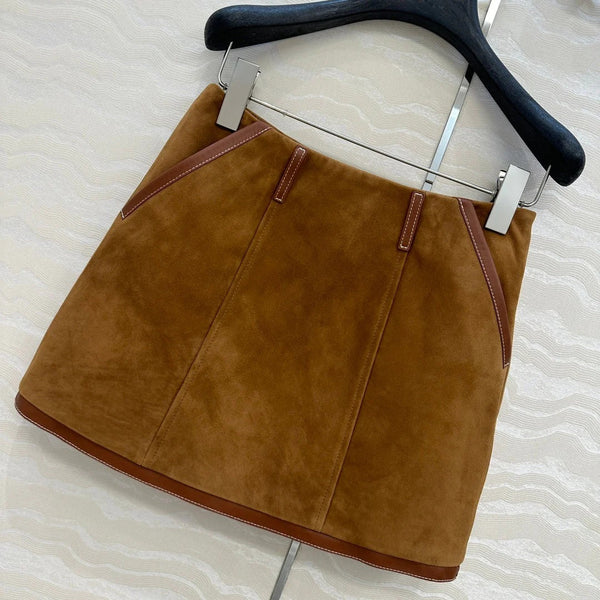 MIUMIU ULTRA MINI SUEDE SKIRT 264784