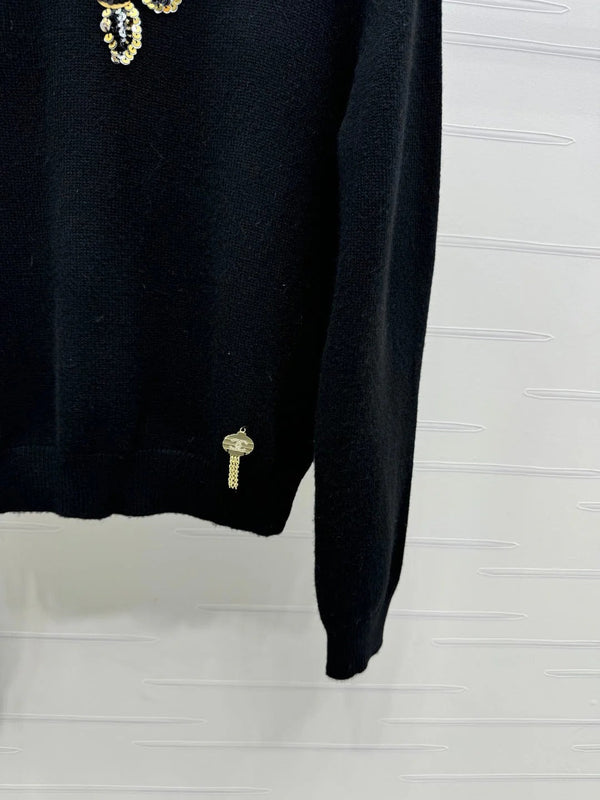 CHANEL SEQUIN CAMELLIA PULLOVER 274882