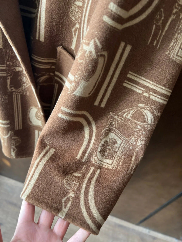 HERMES 25S REVERSIBLE LONG HOODED COAT 046