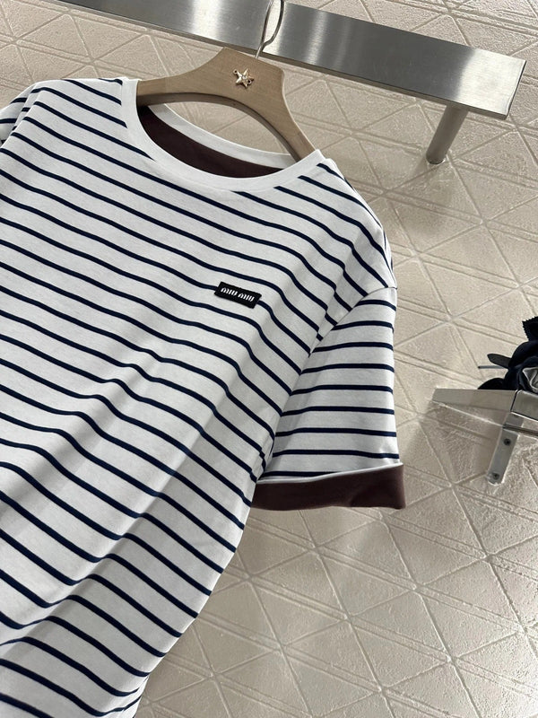 MIUMIU REVERSIBLE OVERSIZED CREW NECK TEE 276642