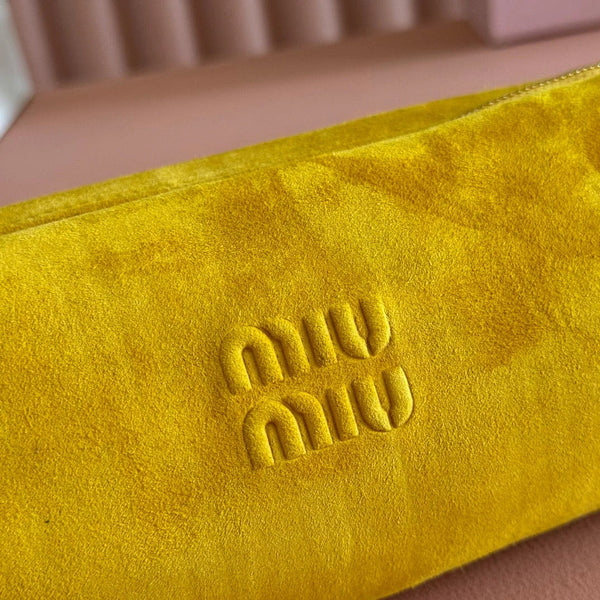 BORSA IN CAMOSCIO 22 GIALLO SENAPE FERRAMENTA ORO