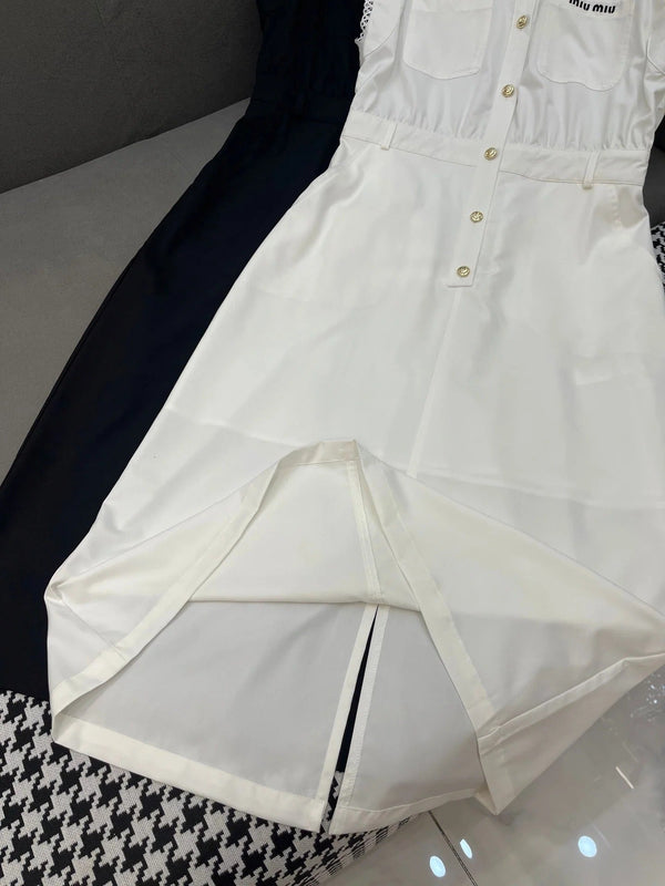 SLEEVELESS SHIRT DRESS – LONG LENGTH