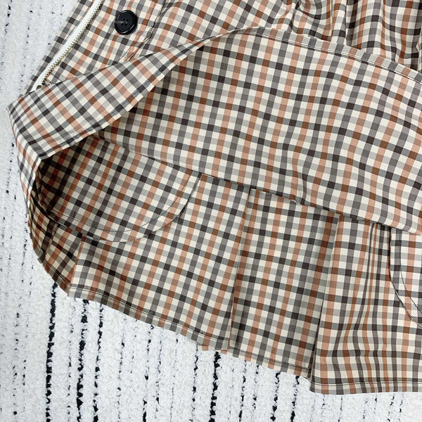 MIUMIU PLAID ELASTIC WAIST SKIRT 228067