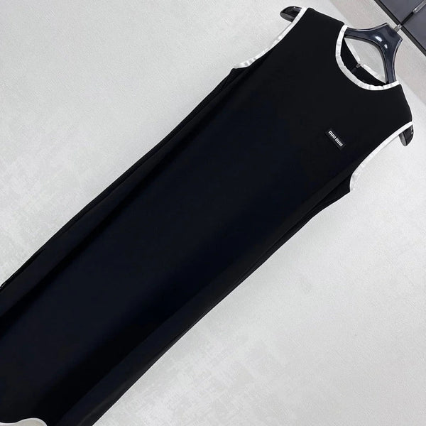 MIU 25S LONG VEST DRESS IN ACETATE 264519