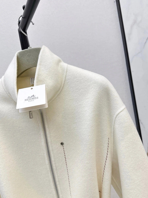 HERMES 25S STAND-COLLAR ZIP-UP JACKET 036