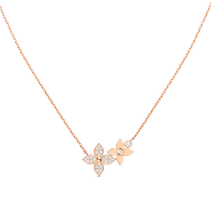 STAR BLOSSOM NECKLACE PINK GOLD DIAMONDS