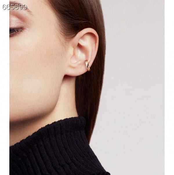 COCO CRUSH QUILTED MOTIF HOOP EARRINGS