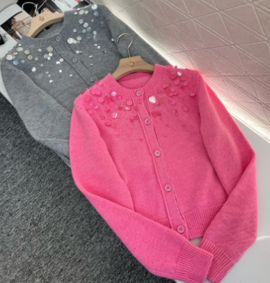 Cardigan lavorato a maglia Miumiu 25 in lana