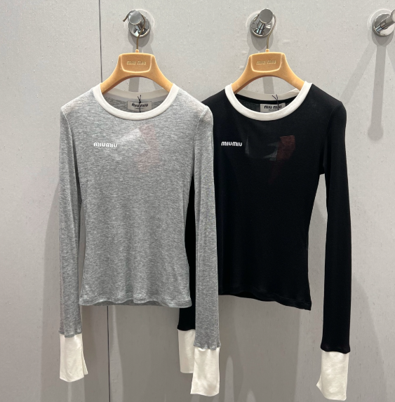 Miu Miu 25 Long-sleeved Top Tencel