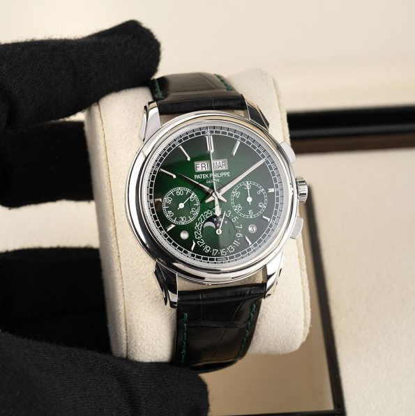 Patek Philippe Patek Philippe Calendario Perpetuo Cronografo Quadrante Verde Platino 41 mm