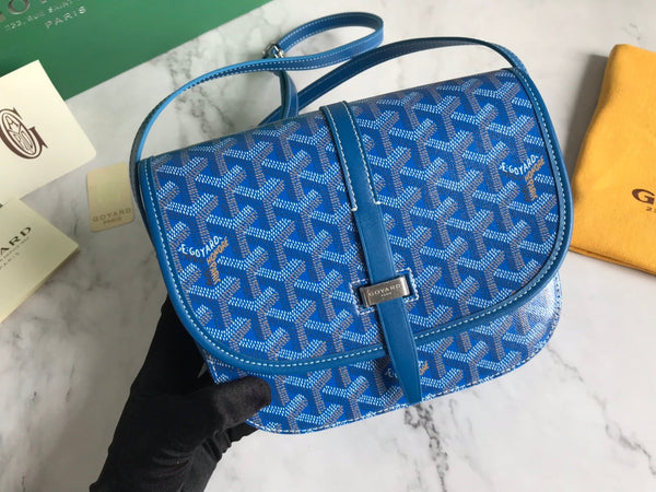 BORSA BELVEDERE PM 21CM TELA AZZURRA CIELO