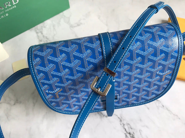 BORSA BELVEDERE PM 21CM TELA AZZURRA CIELO