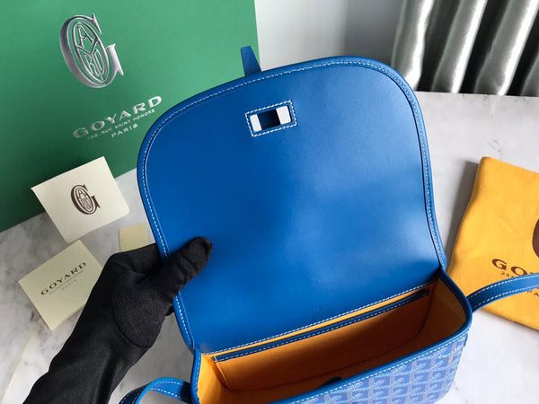 BORSA BELVEDERE PM 21CM TELA AZZURRA CIELO