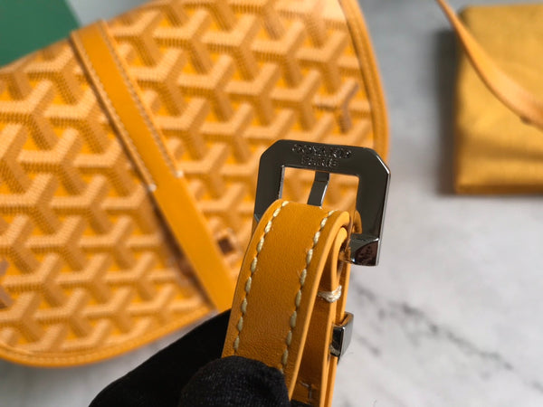 BORSA BELVEDERE PM 21CM TELA GIALLA