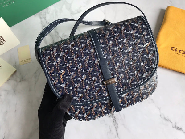 BORSA BELVEDERE PM 21CM TELA BLU NAVY