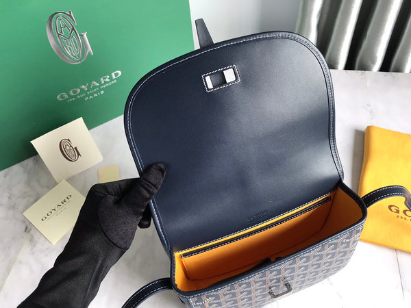 BORSA BELVEDERE PM 21CM TELA BLU NAVY