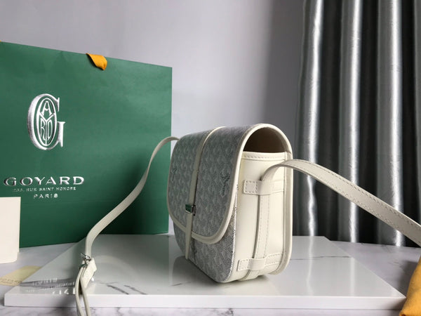 BORSA BELVEDERE PM 21CM TELA BIANCA