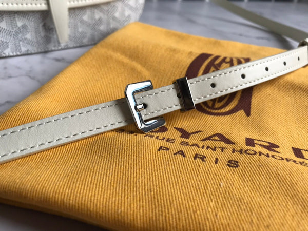 BORSA BELVEDERE PM 21CM TELA BIANCA