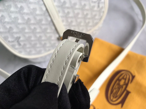 BORSA BELVEDERE PM 21CM TELA BIANCA