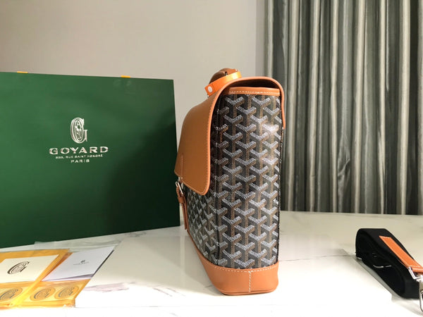 BORSA GOYARD CITADIN 38CM TELA NERA E MARRONE CHIARO