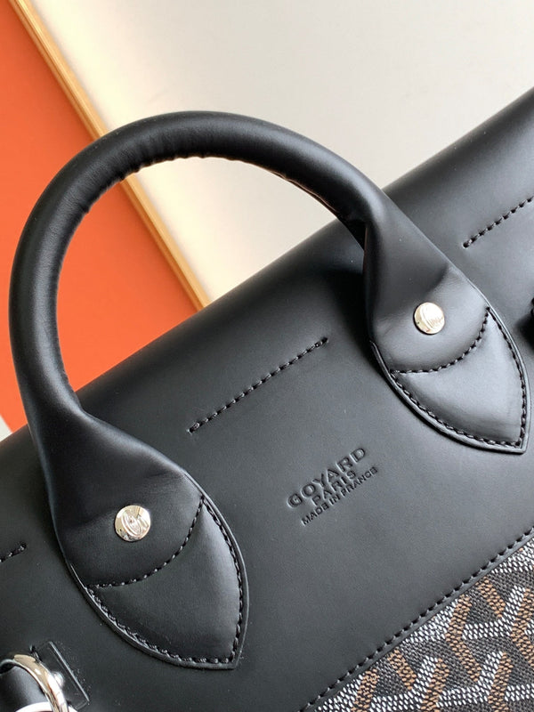 GOYA STEAMER PM BAG 48CM BLACK CANVAS