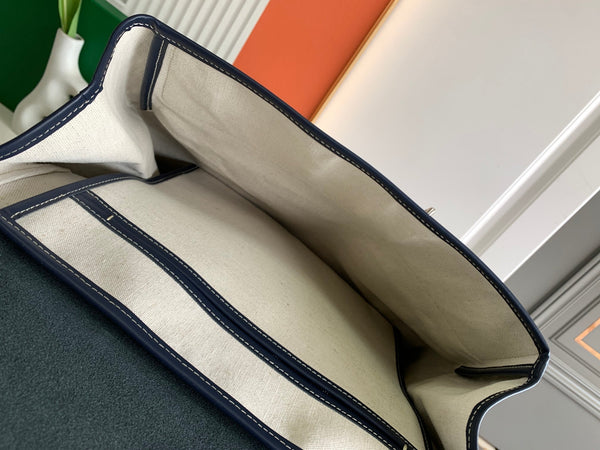 BORSA GOYA STEAMER PM 48CM TELA BLU NAVY