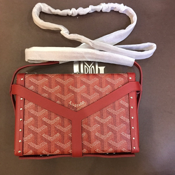 BORSA MINAUDIERE TRUNK 17CM TELA ROSSA