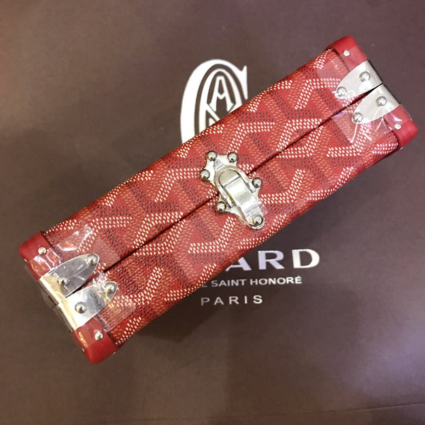 BORSA MINAUDIERE TRUNK 17CM TELA ROSSA