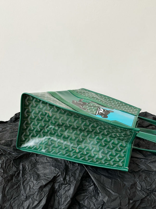 BORSA GOYA VILLETTE 45CM TELA VERDE