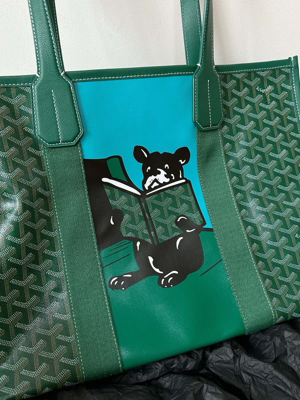 BORSA GOYA VILLETTE 45CM TELA VERDE