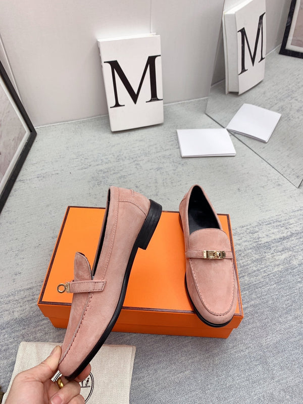 Mocassino Destin in pelle scamosciata rosa chiaro