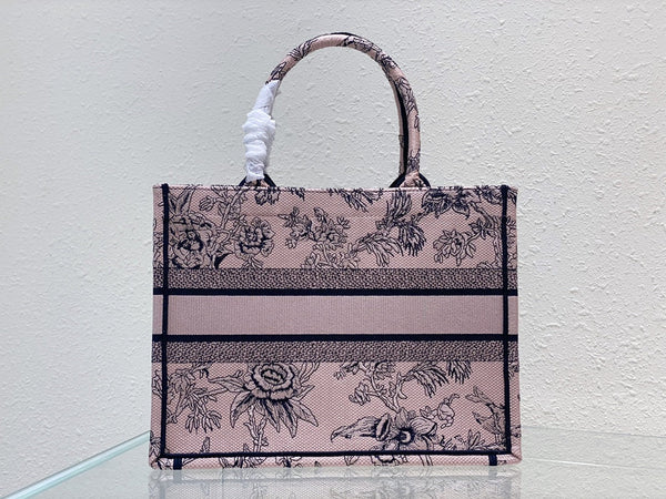 Medium CD Book Tote 36cm Jardin Botanique Pink