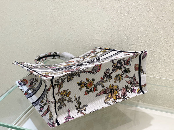 Large CD Book Tote 42cm Jardin Botanique White