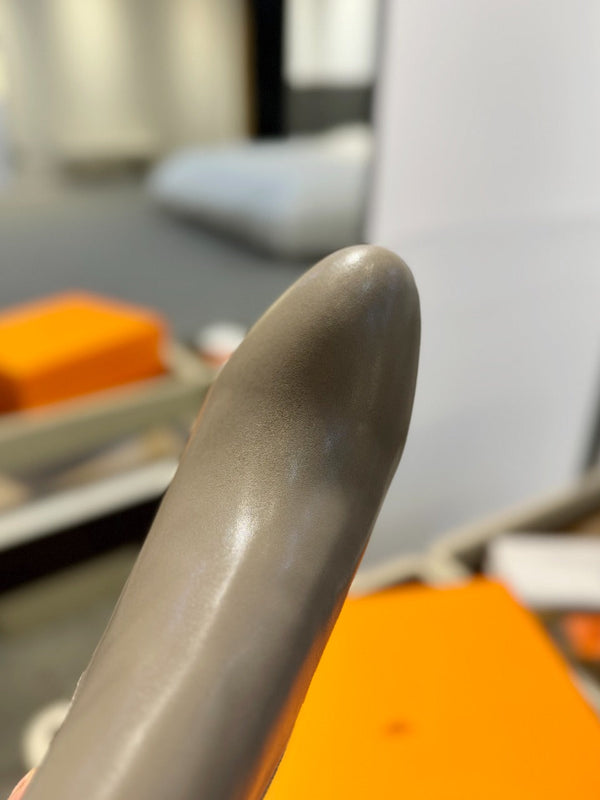 Stivaletto HM Saint Germain 85mm Beige Marrone Chiaro Pelle di Vacchetta 961649