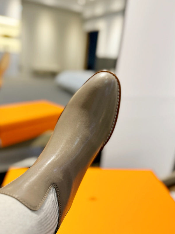 HM Jumping Boot 20mm Beige Light Brown Mix Grey White Cowhide And Tech Fabric 961655