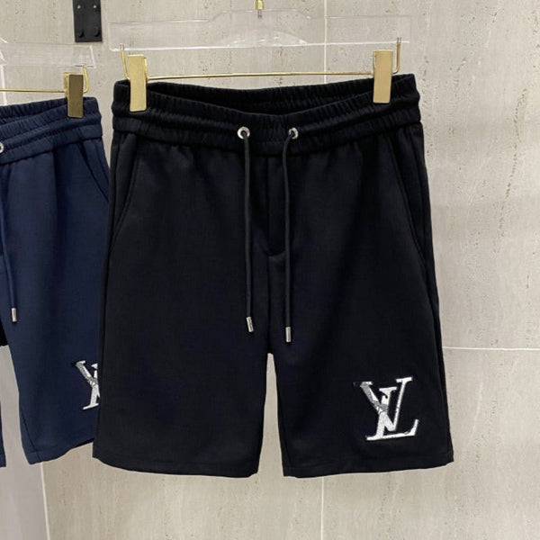 LV PANTALONCINI CASUAL IN COTONE ELASTICIZZATO NERO 239609