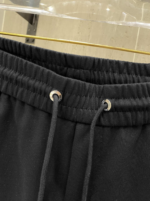 LV PANTALONCINI CASUAL IN COTONE ELASTICIZZATO NERO 239609
