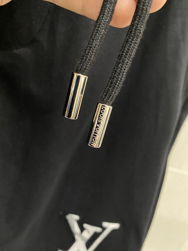 LV PANTALONCINI CASUAL IN COTONE ELASTICIZZATO NERO 239609