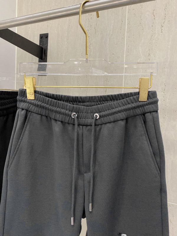 LV PANTALONCINI CASUAL IN COTONE ELASTICIZZATO GRIGIO SCURO 239610