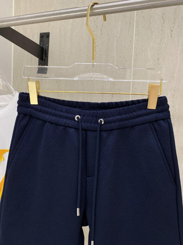 LV PANTALONCINI CASUAL IN COTONE ELASTICIZZATO BLU NAVY 239611