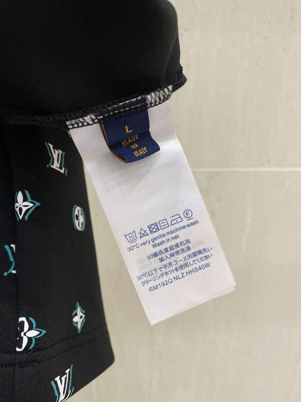 LV PANTALONCINI CASUAL IN TESSUTO ELASTICIZZATO DI COTONE BIANCO E NERO 239612