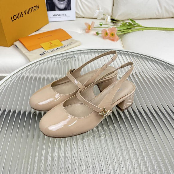 LV Slingback Beige Lambskin