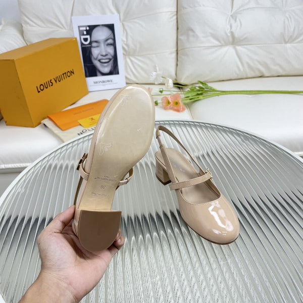 LV Slingback Beige Lambskin