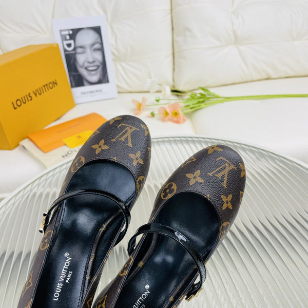 LV Medium-Heel 35mm Pumps Dark Brown Lambskin