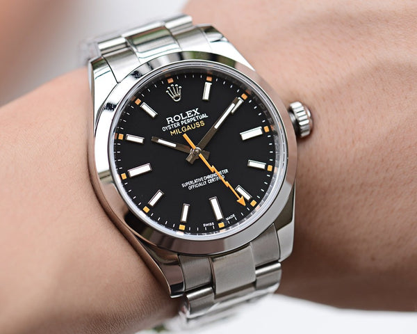 MILGAUSS STAINLESS STEEL BLACK DIAL ORANGE