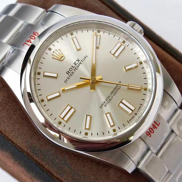 OYSTER PERPETUAL 41 STAINLESS STEEL GOLD GREY DIAL