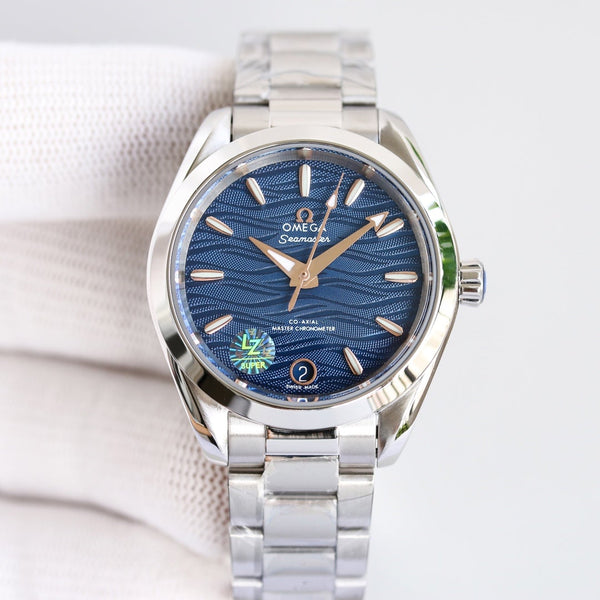 AQUA TERRA 150M CO-AXIAL 34MM STAINLESS STEEL BLUE DIAL