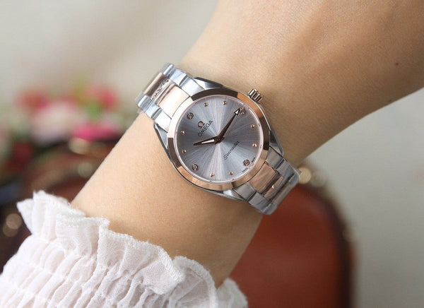 SEAMASTER QUARTZ 33MM QUADRANTE GRIGIO BICOLORE 