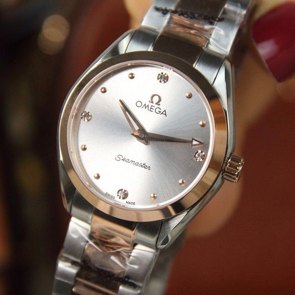 SEAMASTER QUARTZ 33MM QUADRANTE GRIGIO BICOLORE 