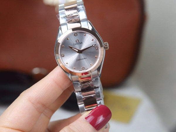 SEAMASTER QUARTZ 33MM QUADRANTE GRIGIO BICOLORE 